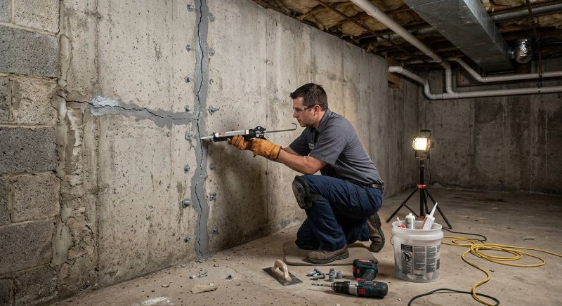 Basement Crack Repair in Moneta, VA