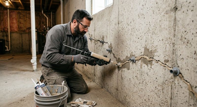 Basement Crack Repair in Moneta, VA