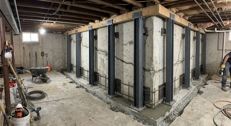 Basement Stabilization in Moneta, VA