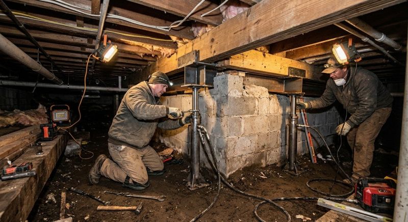 Concrete Foundation Repair in Wirtz, VA