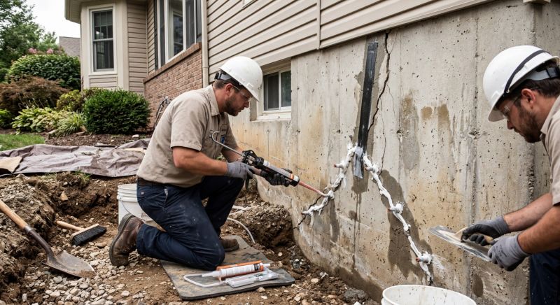 Cracked Foundation Repair in Boones Mill, VA