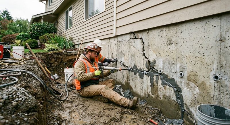 Cracked Foundation Repair in Wirtz, VA