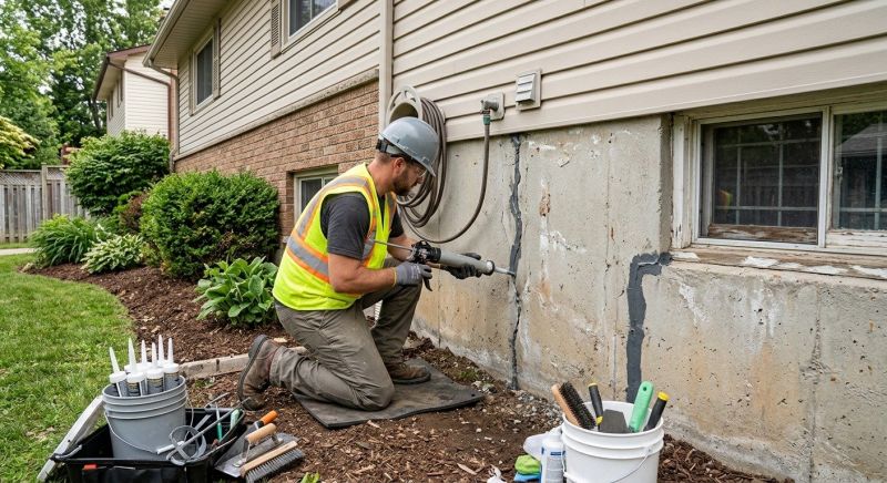 Foundation Crack Sealing in Moneta, VA