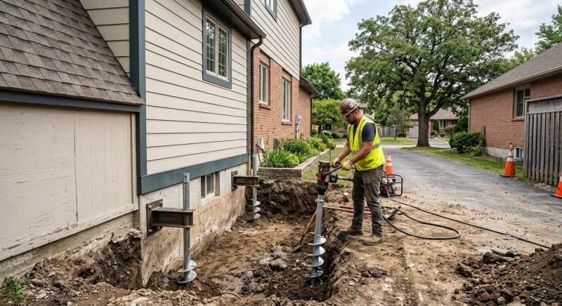 Helical Piers Installation in Moneta, VA