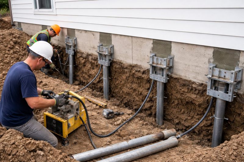 Helical Piers Installation in Moneta, VA