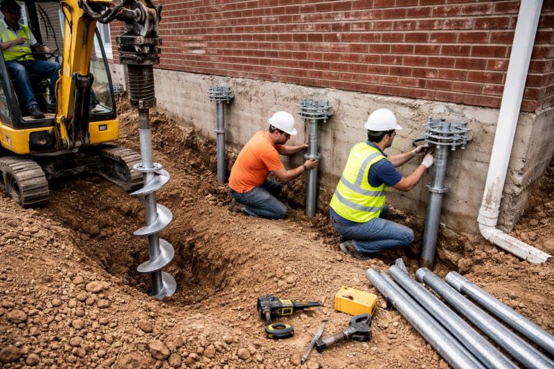 Helical Piers Installation in Moneta, VA