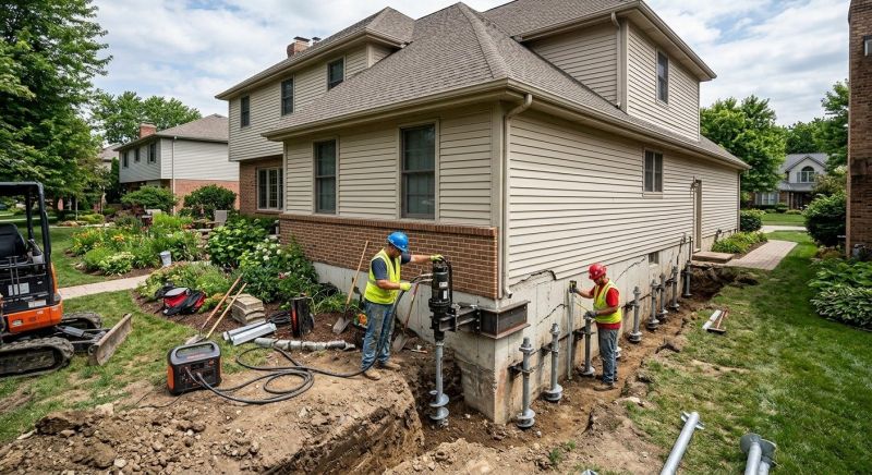 Helical Piers Installation in Moneta, VA