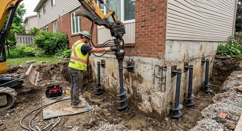 Helical Pile Installation in Moneta, VA