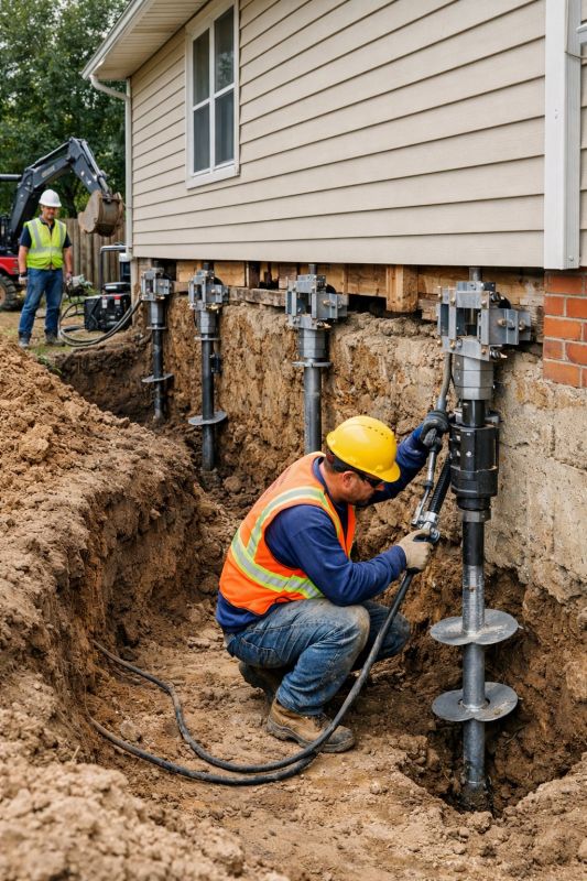 Sinking Foundation Lifting in Moneta, VA