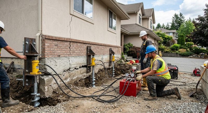 Sinking Foundation Lifting in Moneta, VA