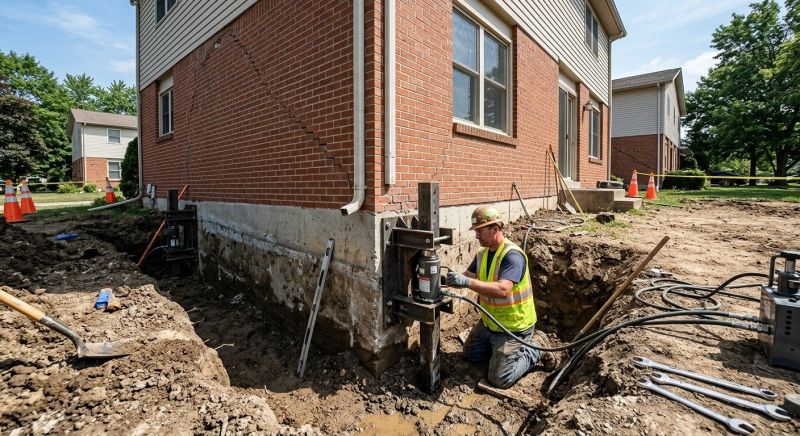 Sinking Foundation Repair in Botetourt County, VA