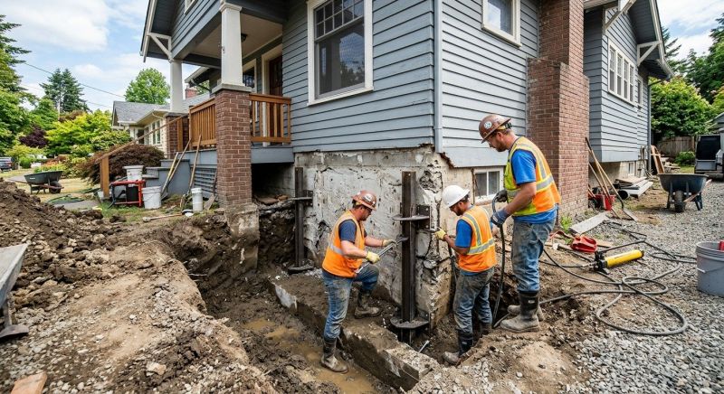 Sinking Foundation Repair in Gretna, VA